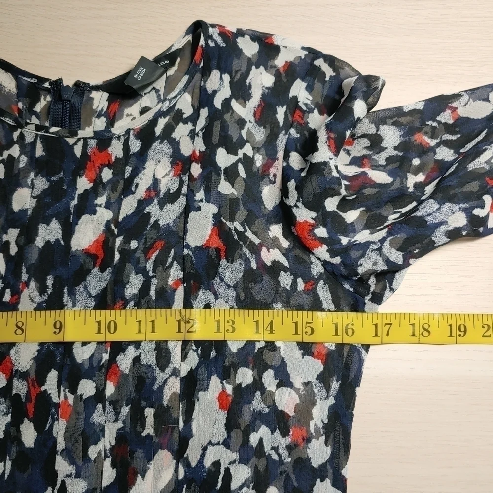 CLUB MONACO 100% silk crop sleeves sheer tunic dress - Picture 8 of 14